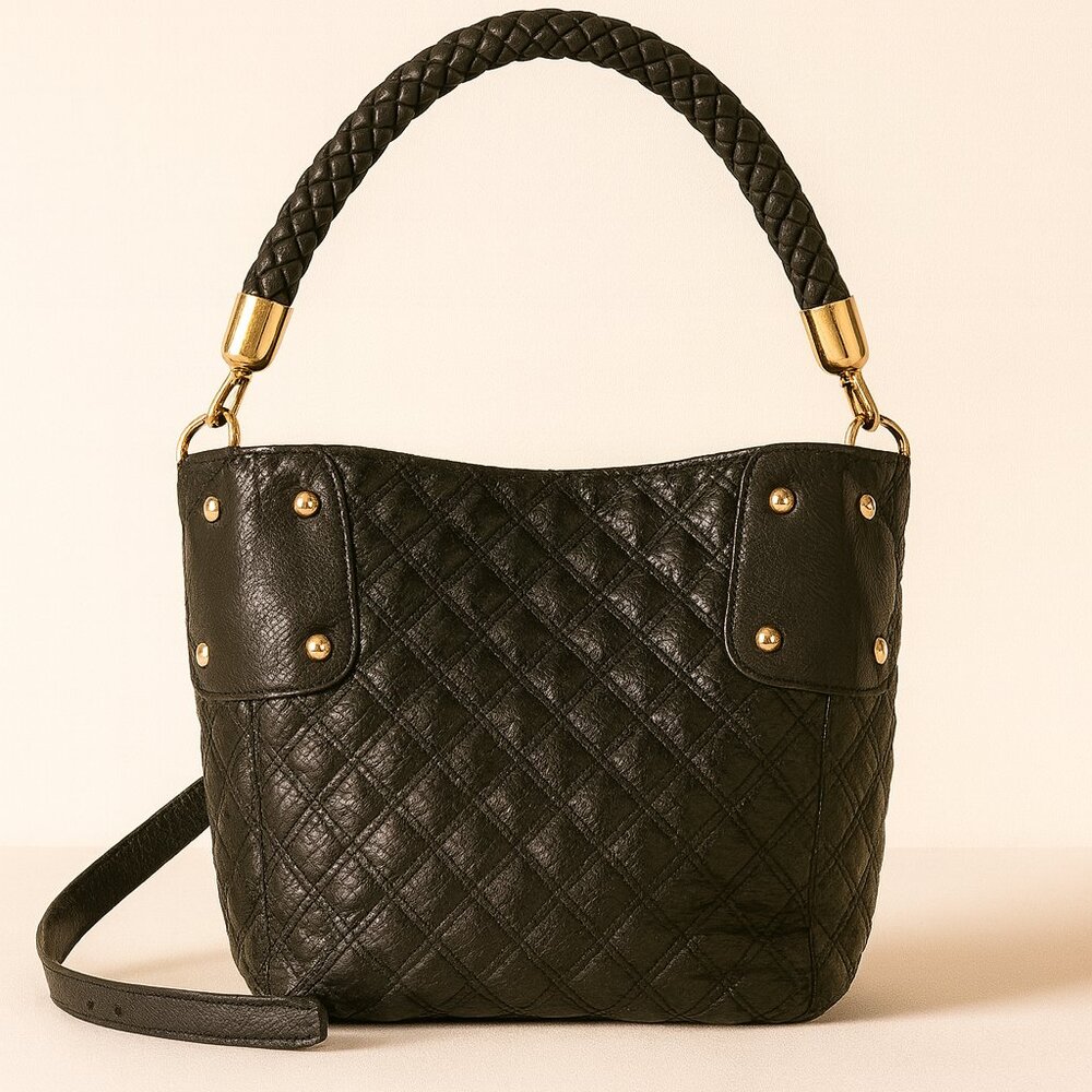 NWOT Big Budhha Black Quilted Women's Bag